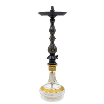 Regal Blue/Orange/Grey Dymondwood Queen Hookah | Hookah Vault