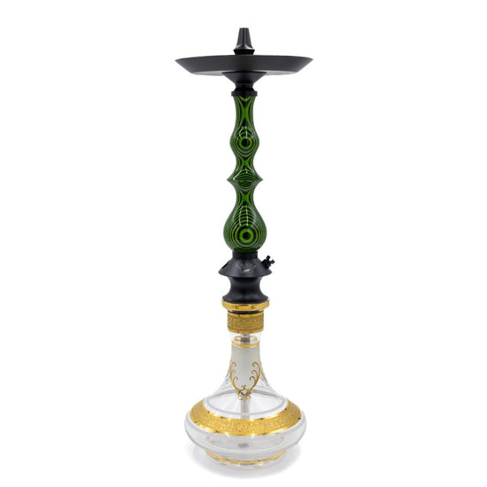 Regal Green/Black Dymondwood Queen Hookah | Hookah Vault