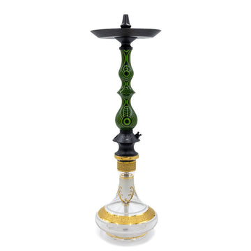 Regal Green/Black Dymondwood Queen Hookah | Hookah Vault