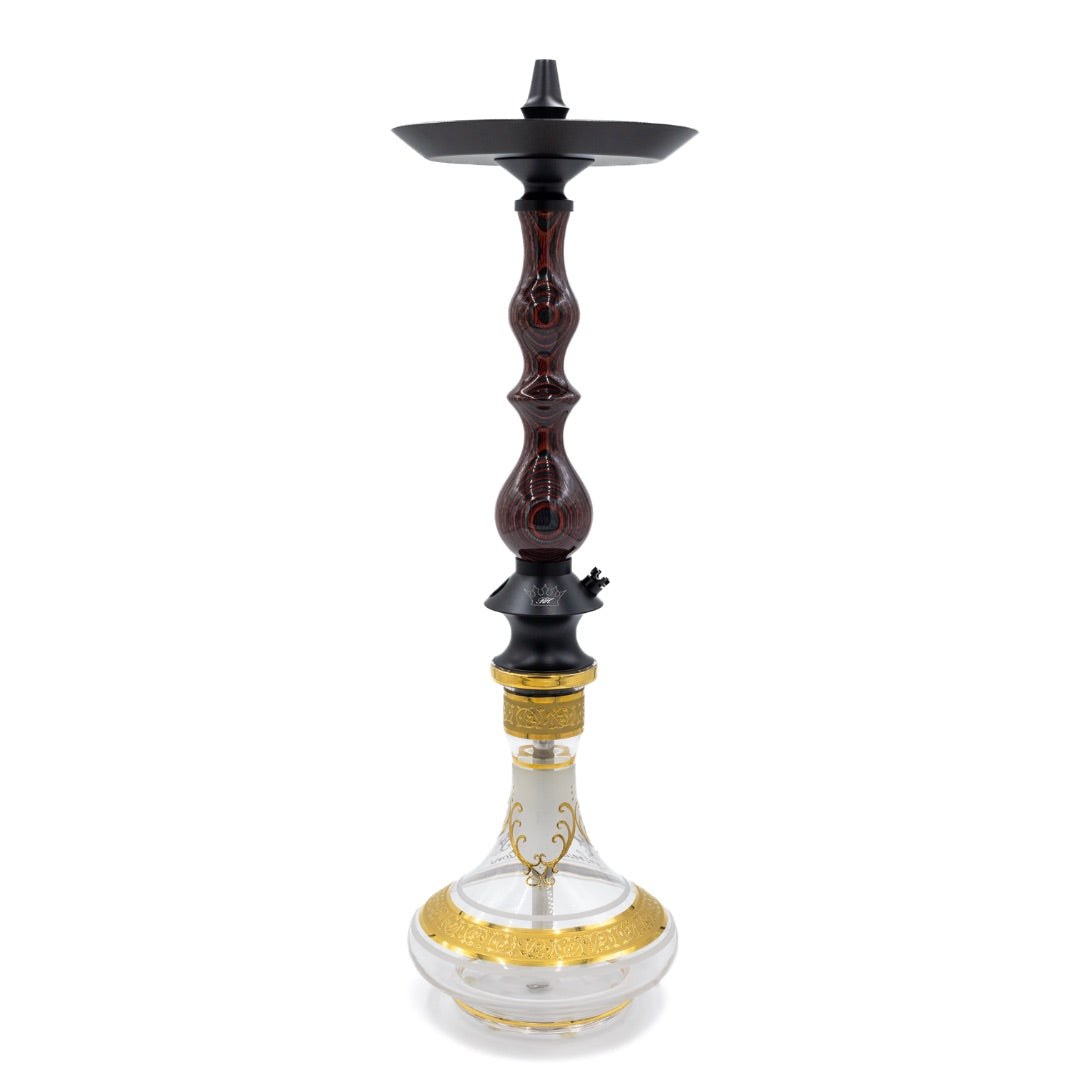 Regal Maroon/Grey Dymondwood Queen Hookah | Hookah Vault