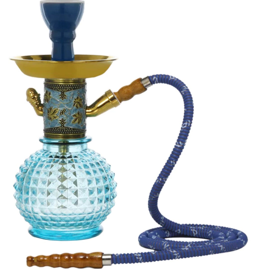 Mya Hookah - Bambino - Gold/Sky Blue - Portable Hookah | Hookah Vault