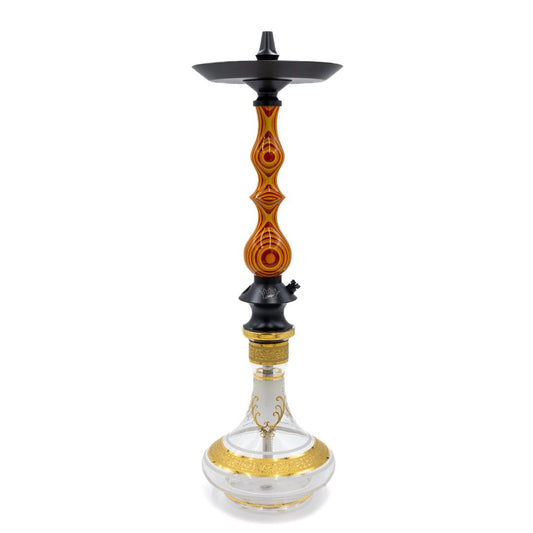 Regal Yellow/Orange/Red Dymondwood Queen Hookah | Hookah Vault