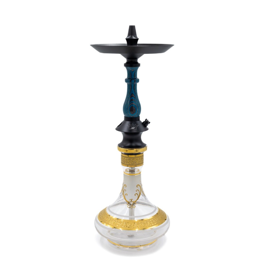 Regal Aqua Grey Dymondwood Prince Hookah | Hookah Vault