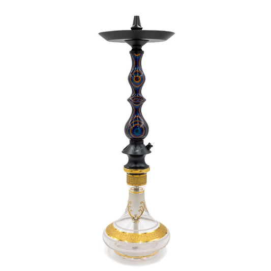 Regal Orange/Blue/Purple Dymondwood Queen Hookah | Hookah Vault