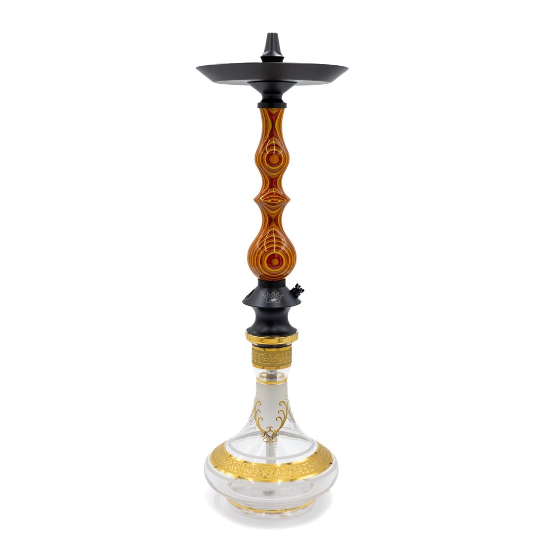 Regal Orange/Yellow/Red Dymondwood Queen Hookah | Hookah Vault