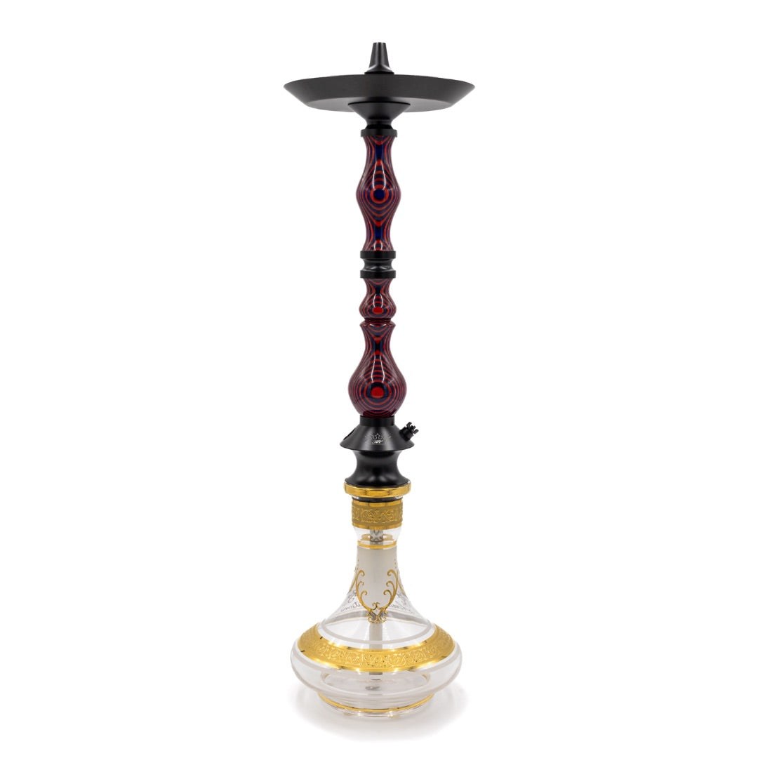 Regal Red/Blue Dymondwood King Hookah | Hookah Vault