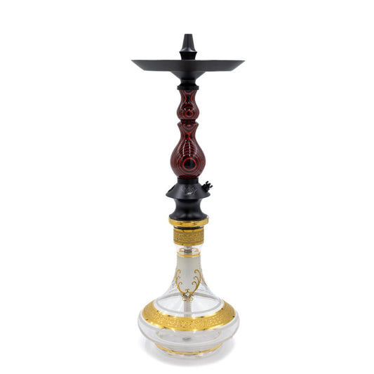 Regal Red/Grey Dymondwood Bishop Hookah | Hookah Vault